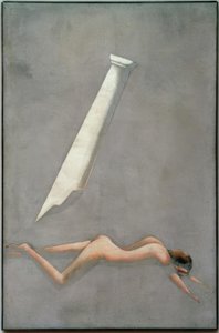 Folkwangサイクル：柱で倒れた 作： Oskar Schlemmer